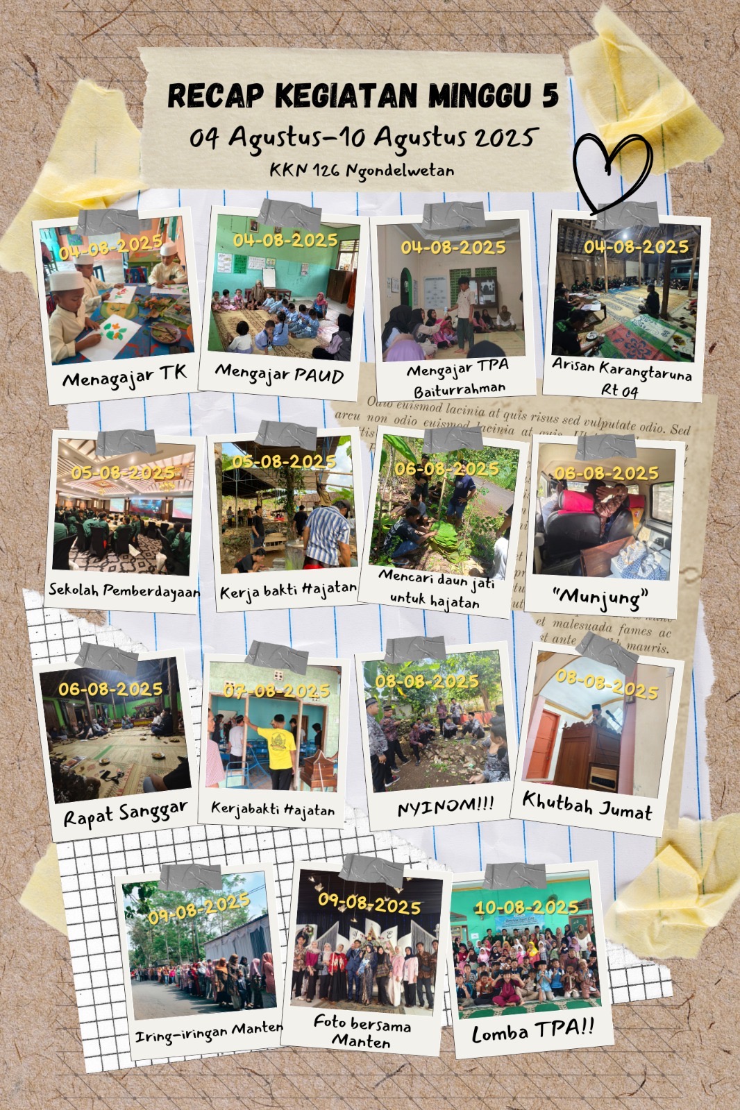 'Kegiatan Kami Minggu ' . 6